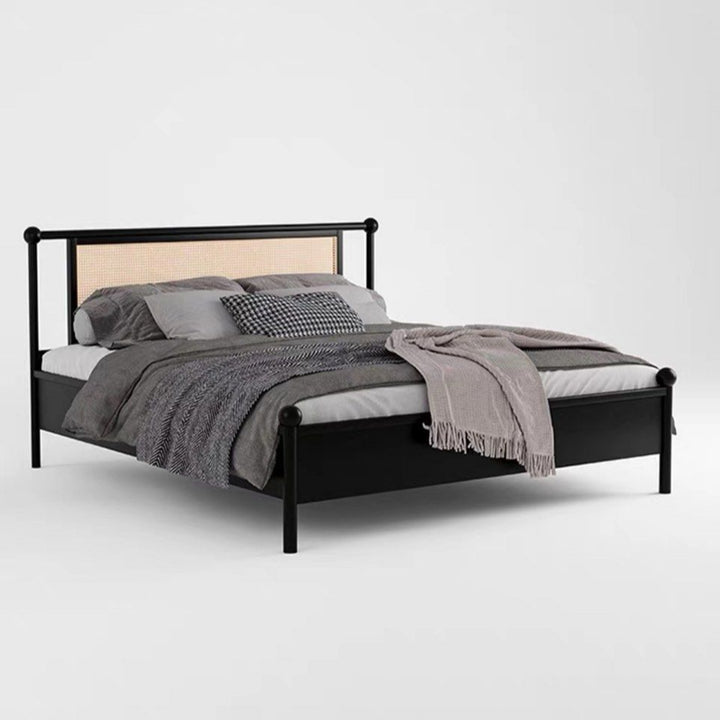 JOWIN Rustic Rattan Bedframe