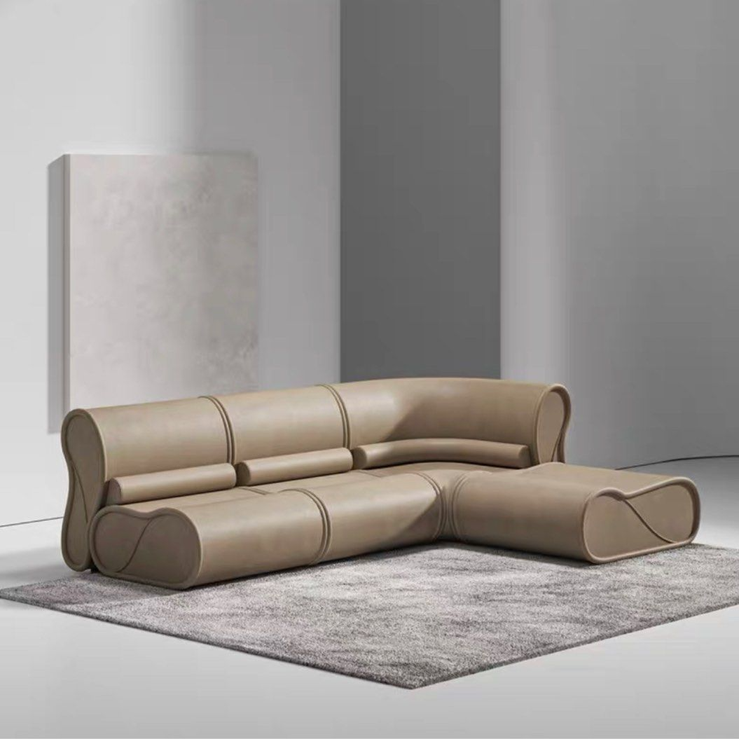 MILANOIR Modern Modular Leather Sofa