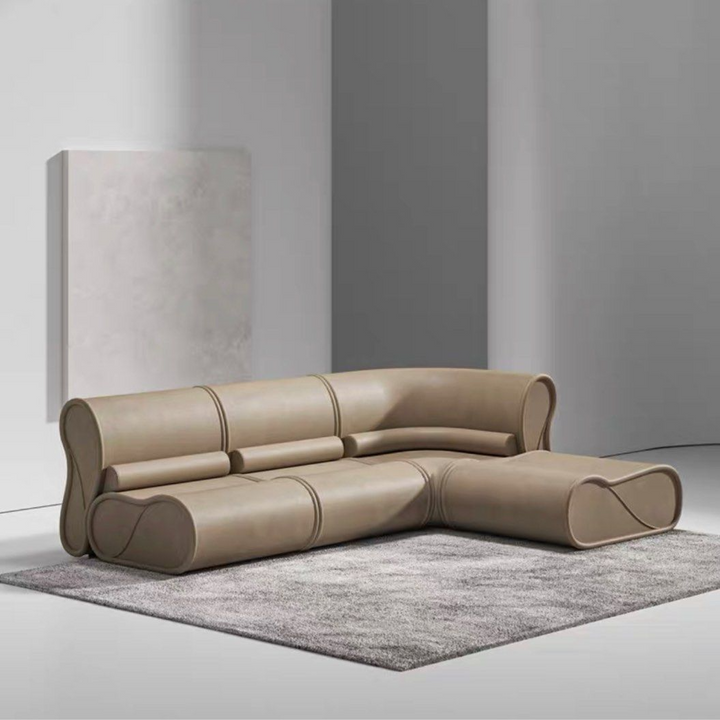 MILANOIR Modern Modular Leather Sofa