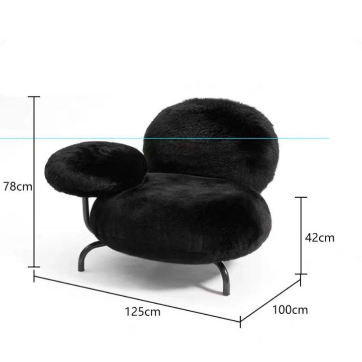 ASIER Modern Velvet Lounge Chair