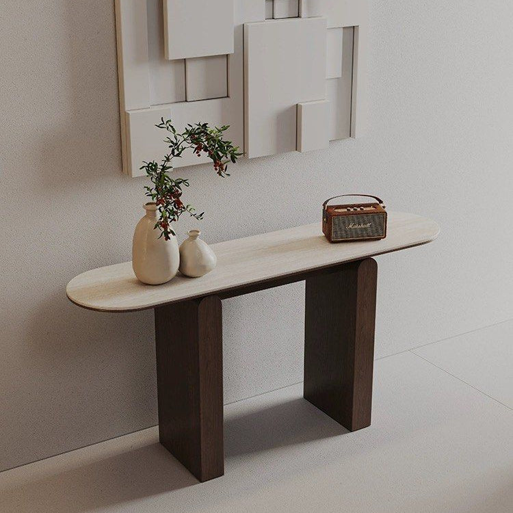 JASPER Modern Travertine Console Table