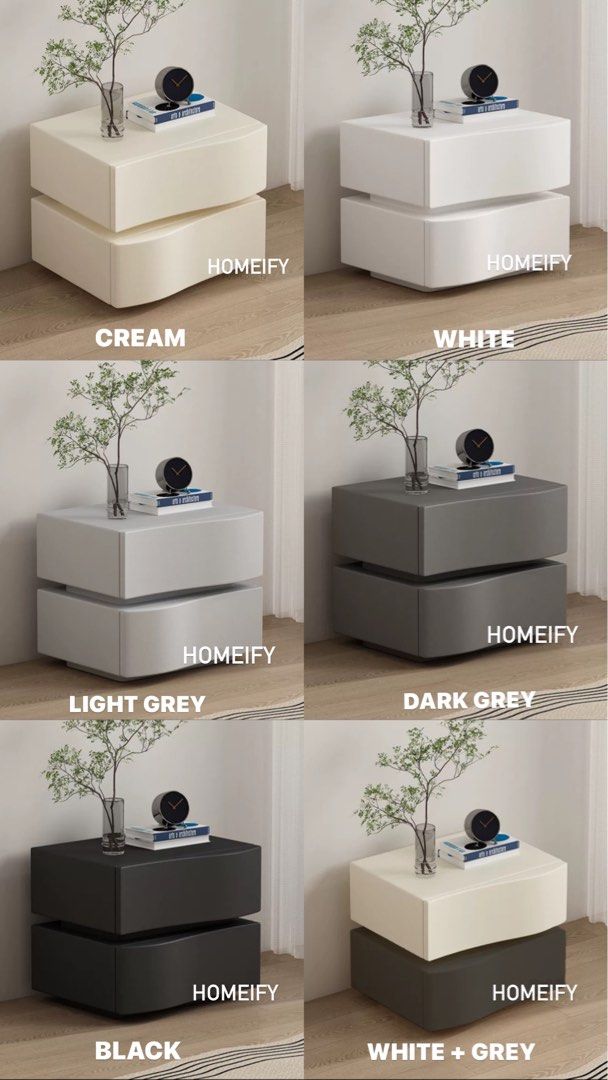 JUSTIN Modern LED Bedside Table