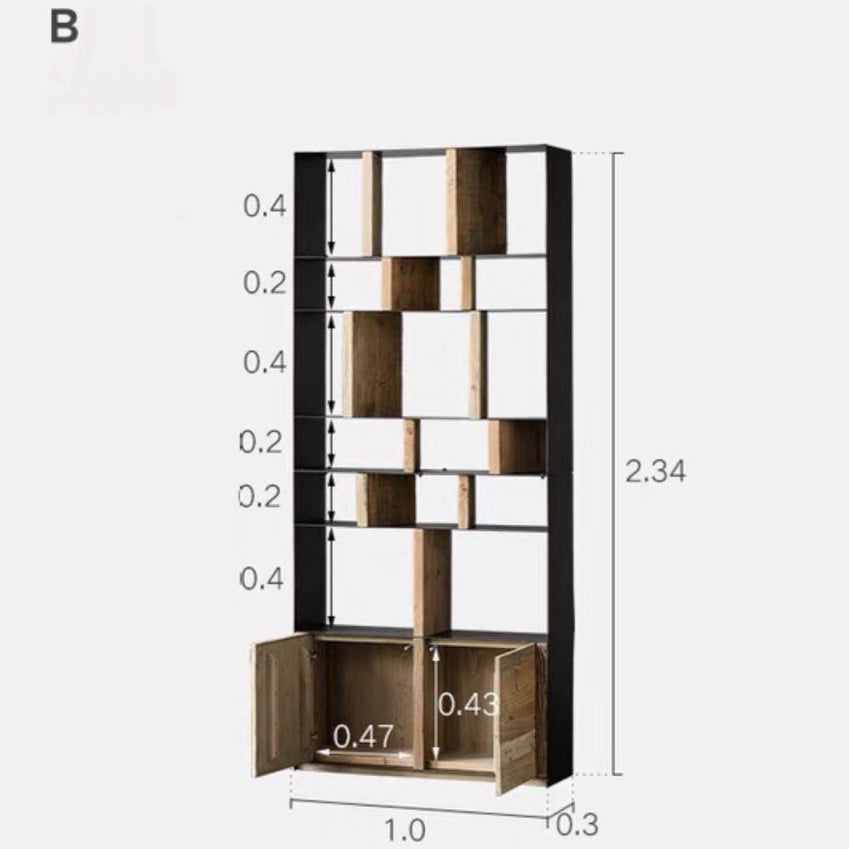 RENATO Modern Solid Wood Display Shelf