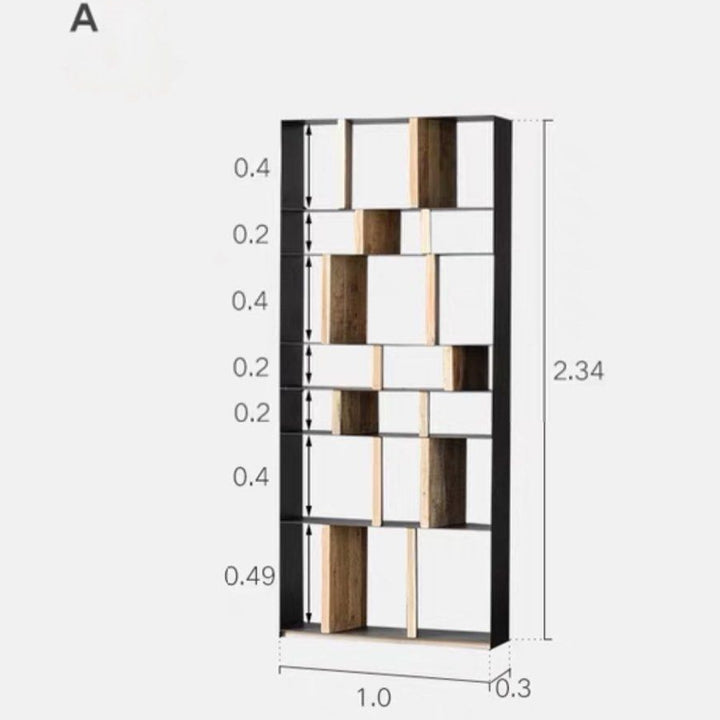 RENATO Modern Solid Wood Display Shelf