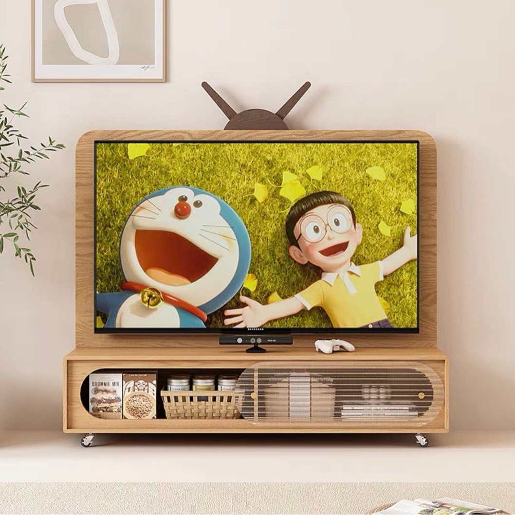 MERRIK Japandi Mobile TV Console