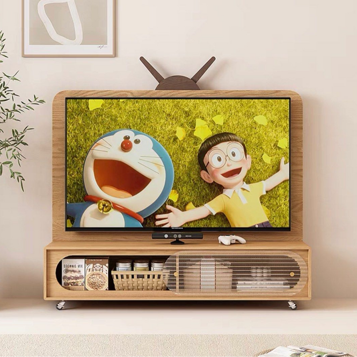 MERRIK Japandi Mobile TV Console