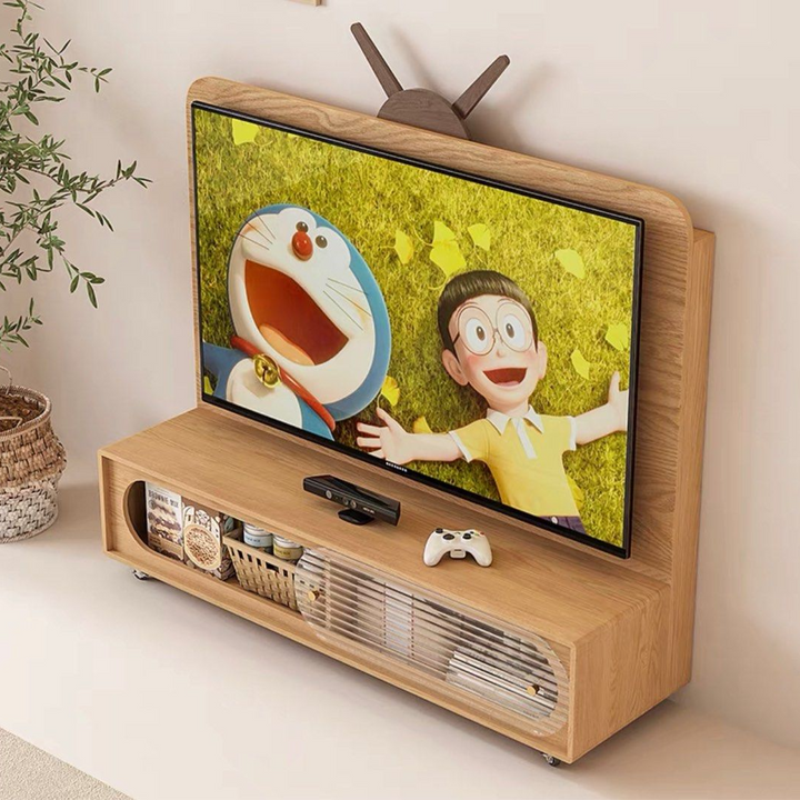 MERRIK Japandi Mobile TV Console