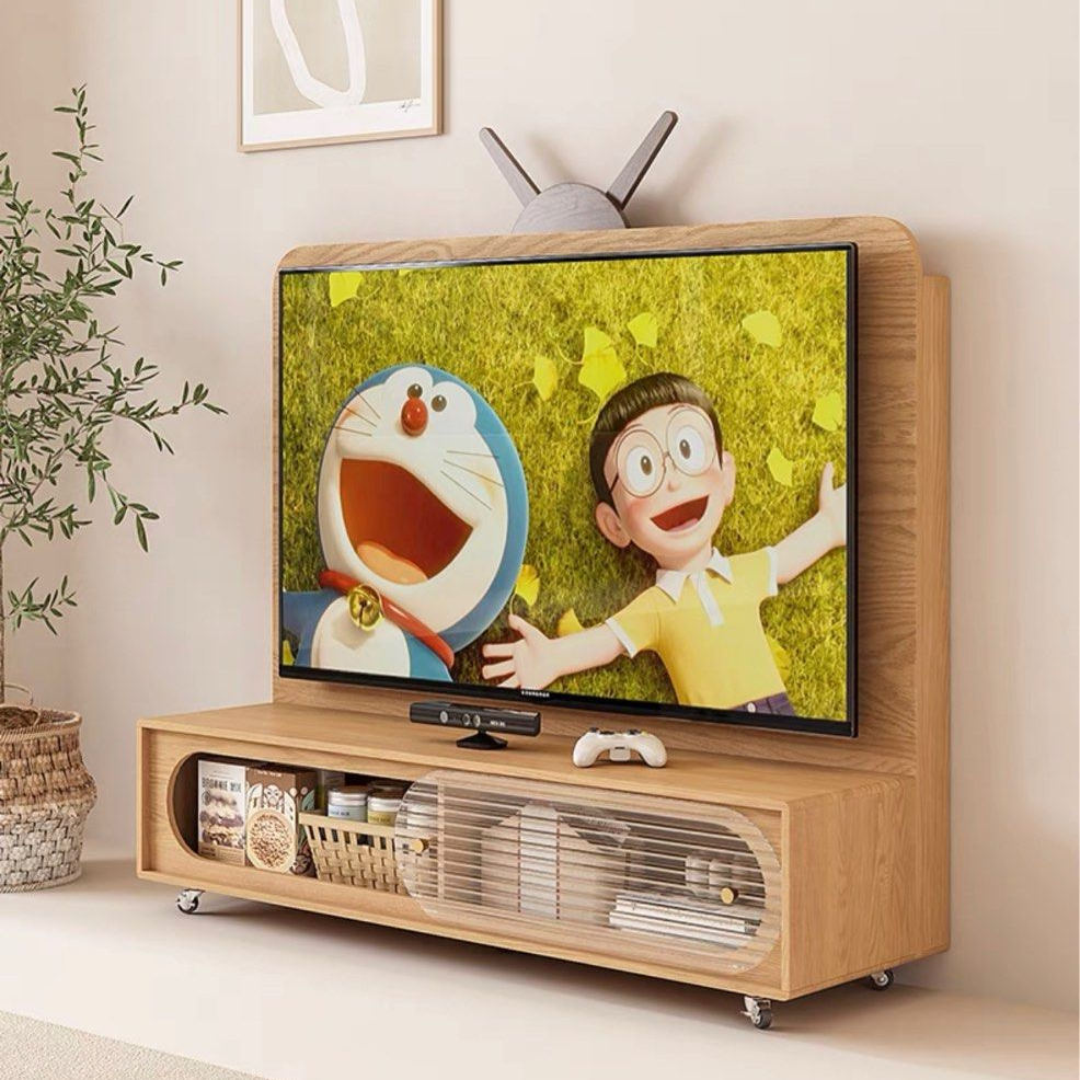 MERRIK Japandi Mobile TV Console
