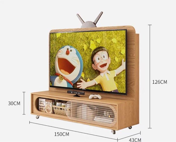 MERRIK Japandi Mobile TV Console