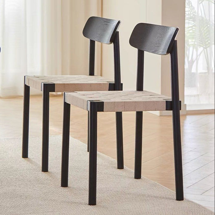 AYESHA Modern Solid Wood Stackable Chairs