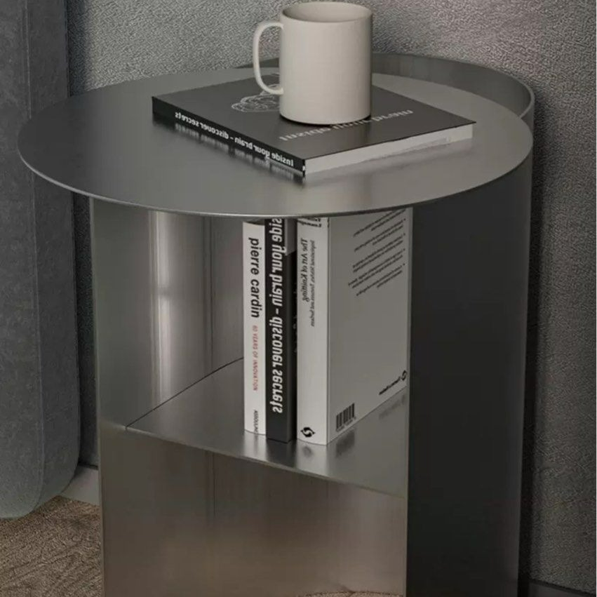 TARAZA Modern Stainless Steel Side Table