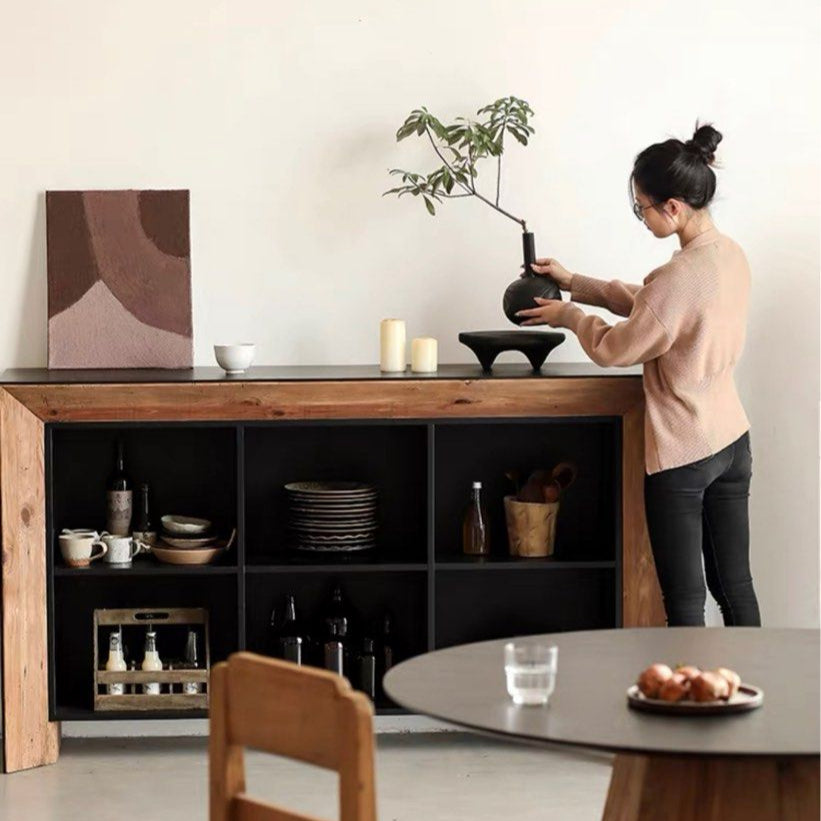 KERARO Modern Ash Wood Sideboard