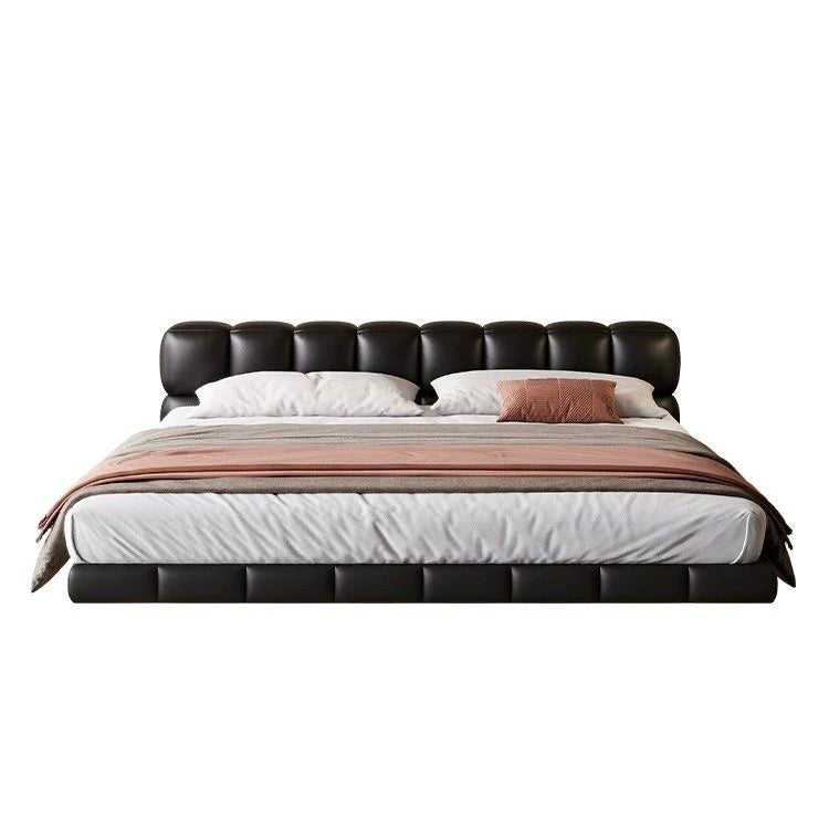 KALVAR Modern Leather Floating Bedframe
