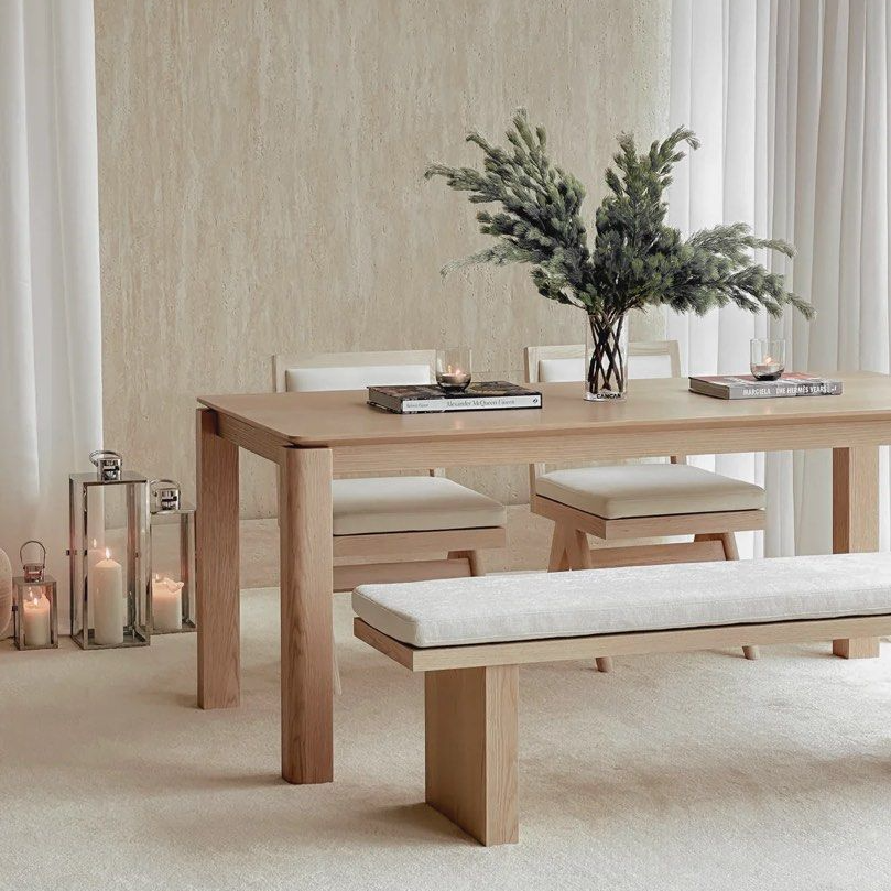 BETHAN Modern Solid Wood Dining Bench