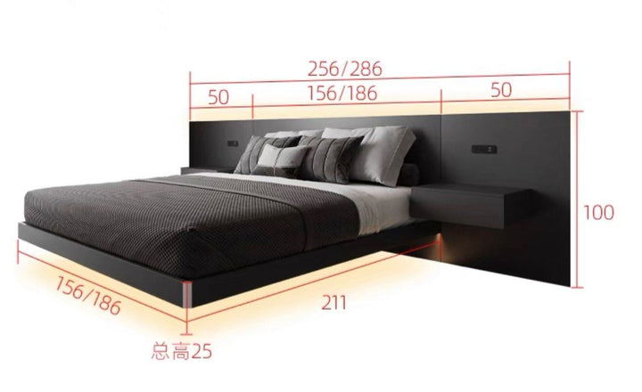 KALVIN Luxurious Floating LED Bedframe