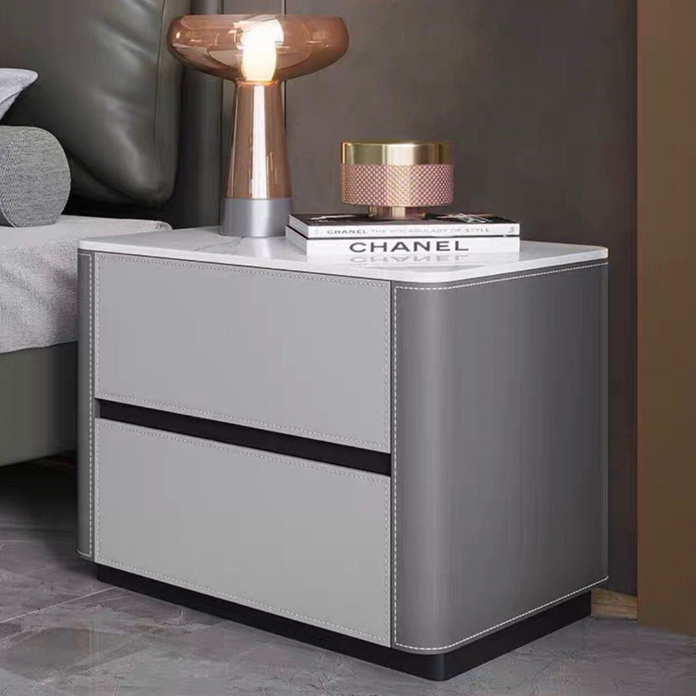 KANDRO Leather Bedside Table
