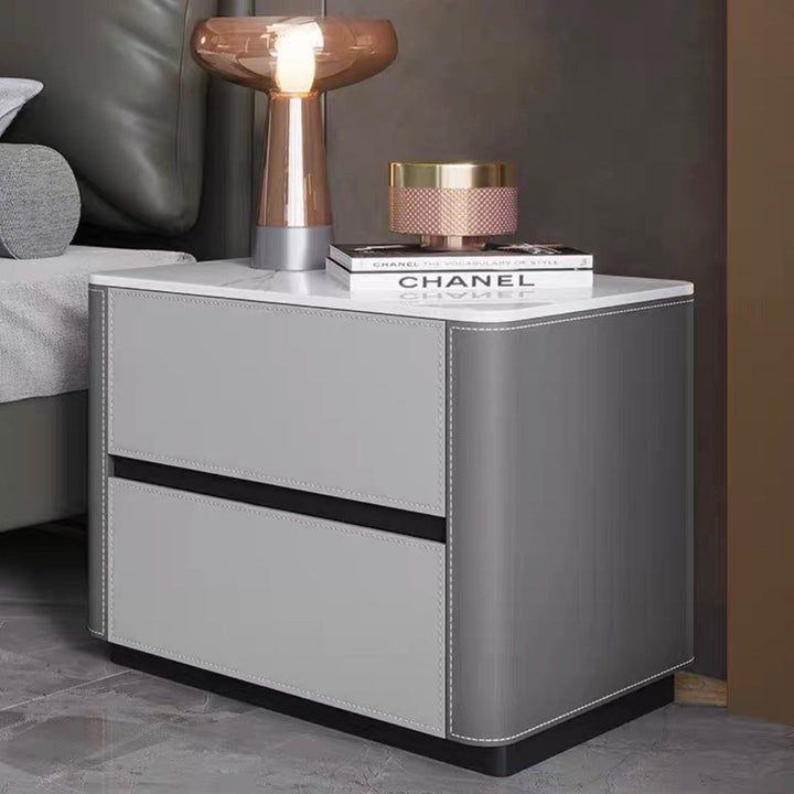 KANDRO Leather Bedside Table
