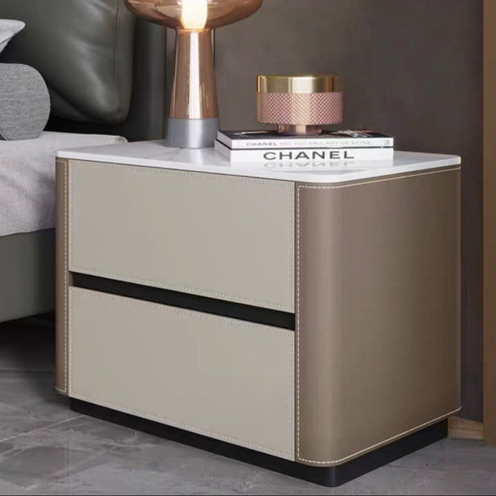 KANDRO Leather Bedside Table