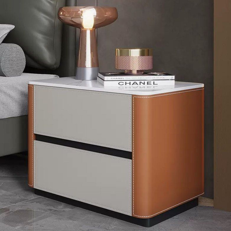 KANDRO Leather Bedside Table