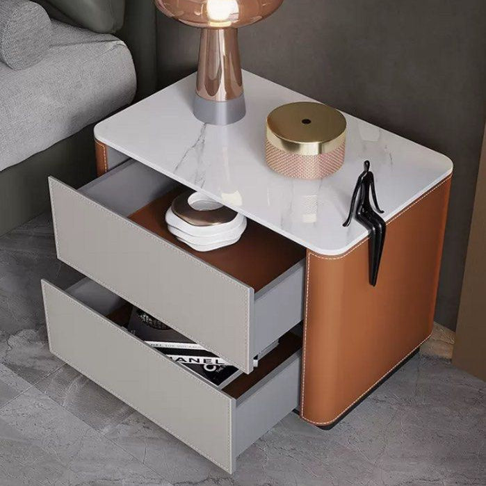KANDRO Leather Bedside Table