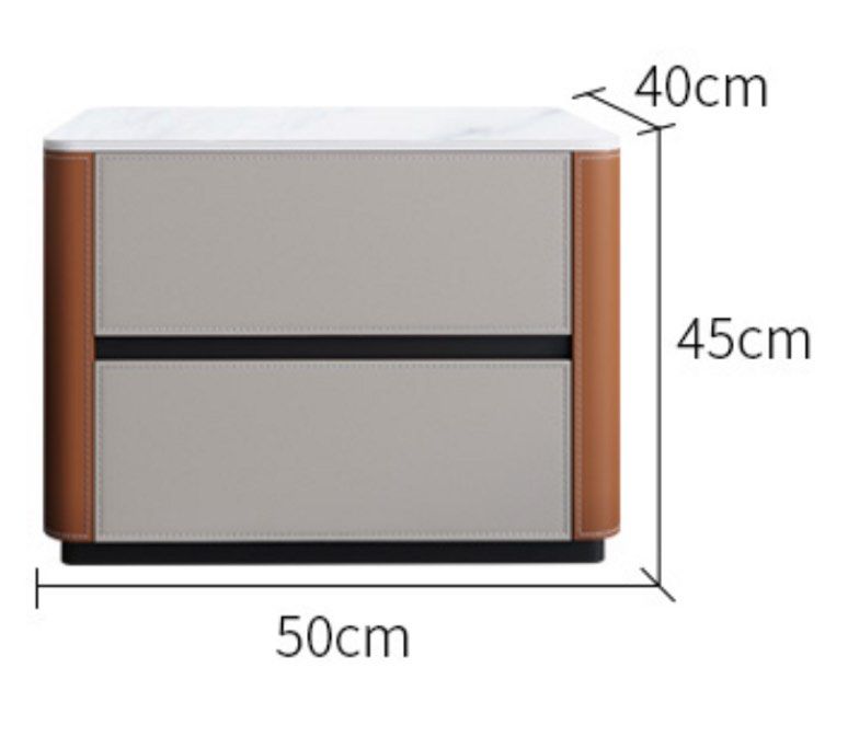 KANDRO Leather Bedside Table