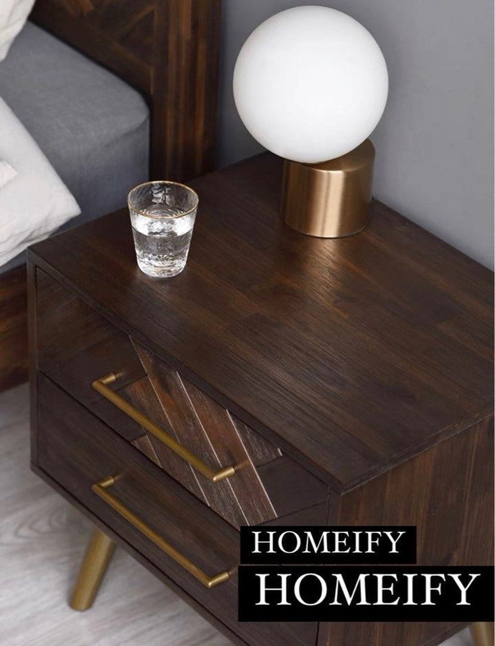 MATHIEU Acacia Solid Wood Side Table