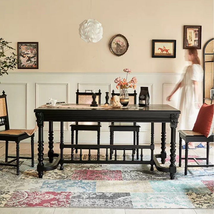 ETIENNE Mid-Century Rattan Dining Chair
