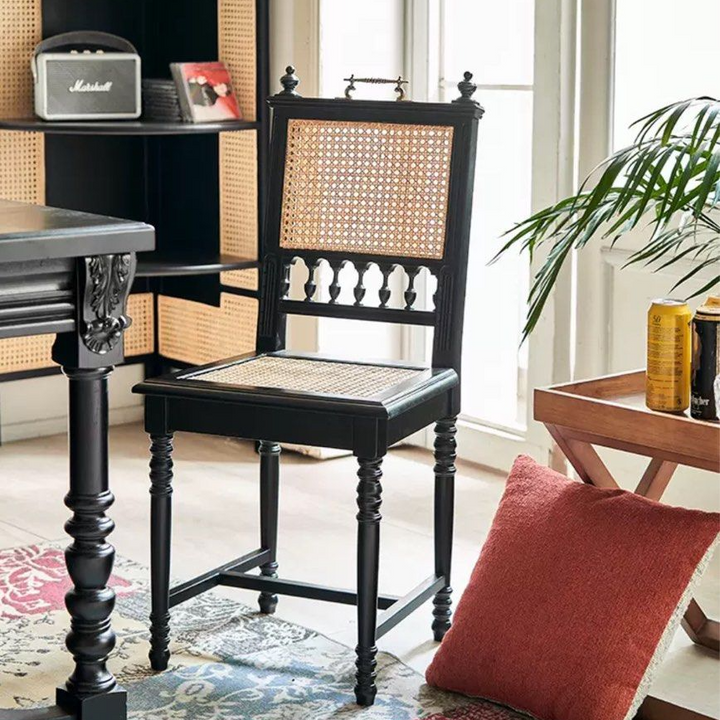 ETIENNE Mid-Century Rattan Dining Chair