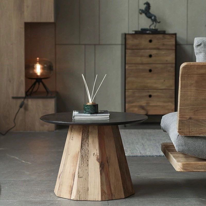 GUILLARD Rustic Solid Wood Coffee Tables