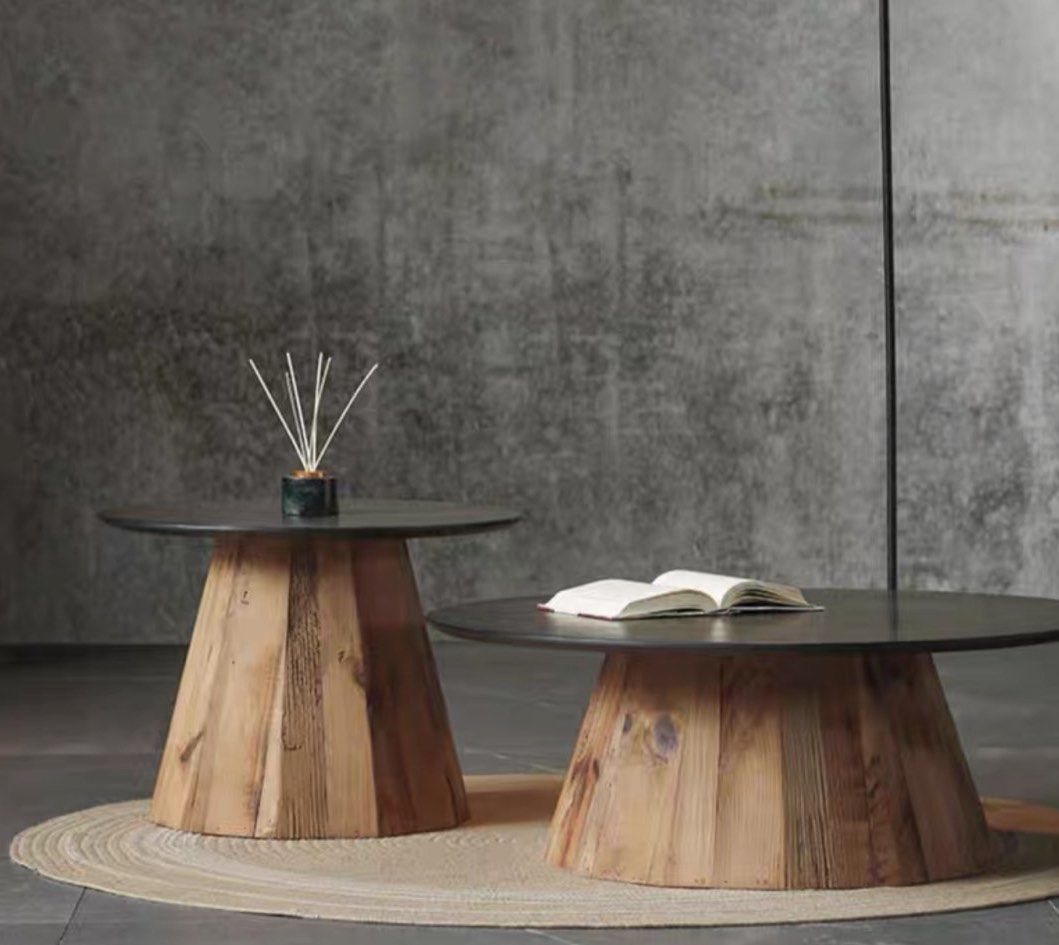 GUILLARD Rustic Solid Wood Coffee Tables