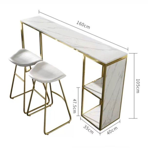 HERZ Modern Marble Bar Table & Stools