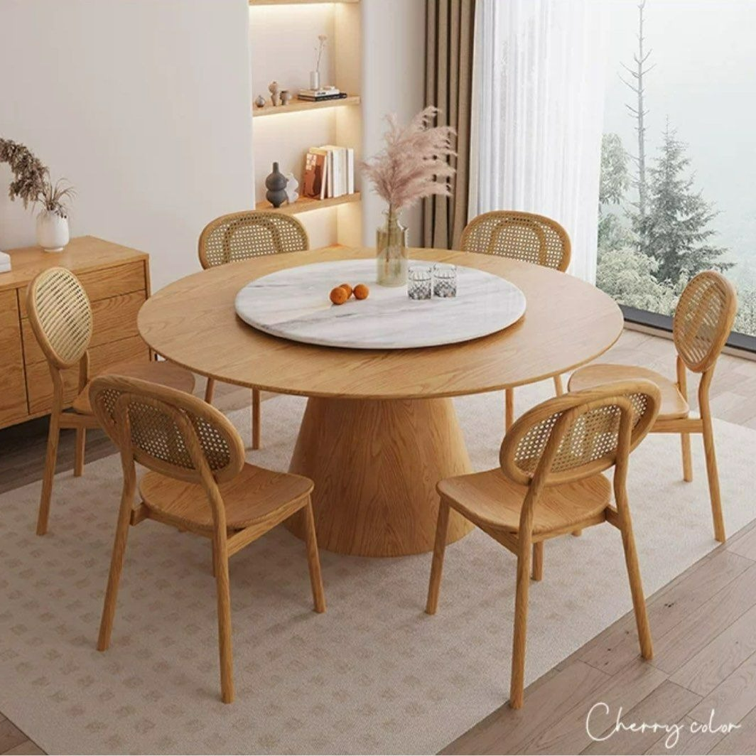 HUNTER Modern Solid Wood Round Dining Table