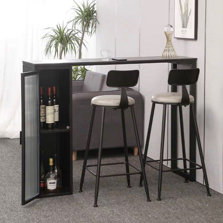 QUEN Modern Bar Table With Storage