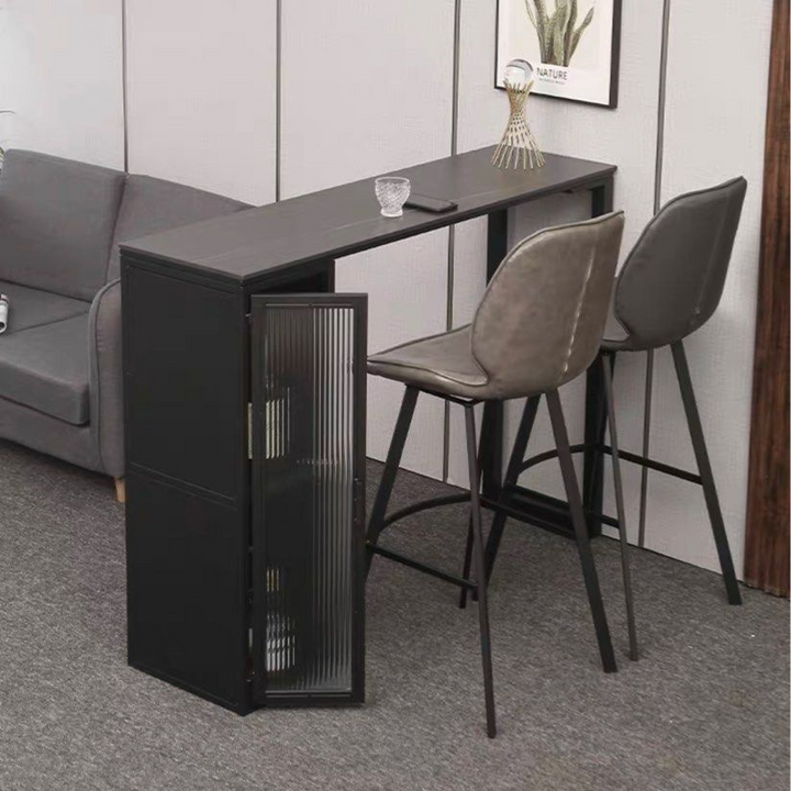 QUEN Modern Bar Table With Storage