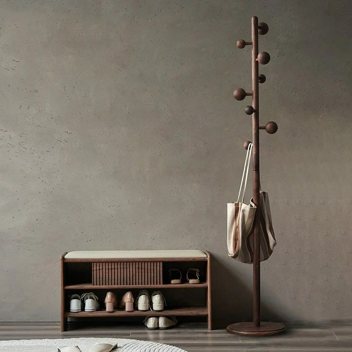 FINN Solid Wood Rivet Coat Rack