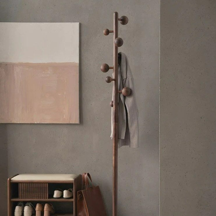 FINN Solid Wood Rivet Coat Rack
