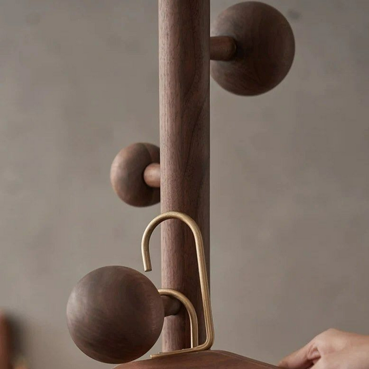 FINN Solid Wood Rivet Coat Rack