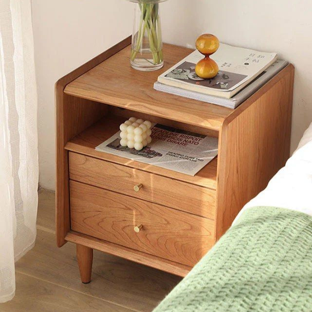 KEGGE Solid Wood Nightstand