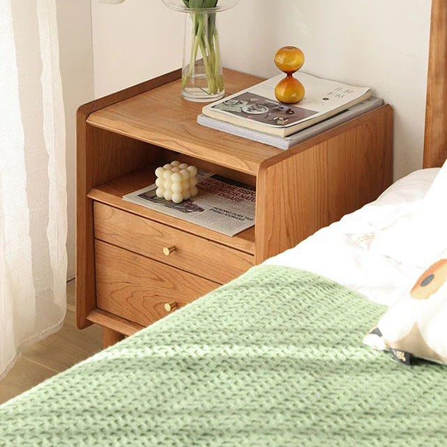 KEGGE Solid Wood Nightstand