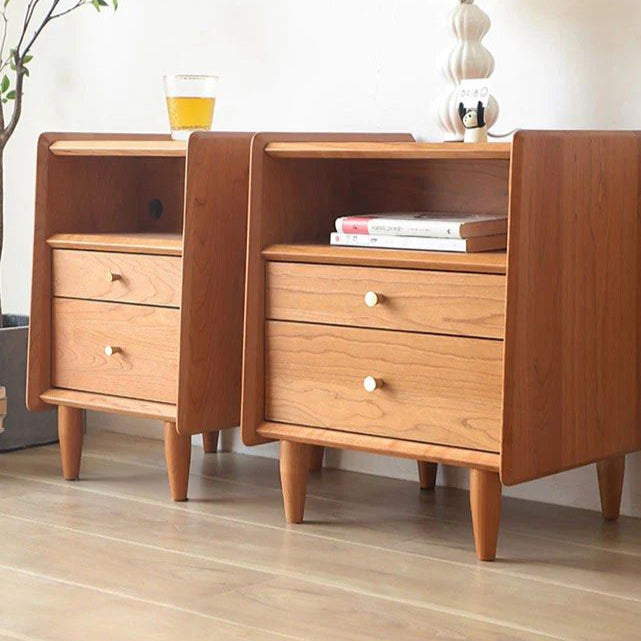 KEGGE Solid Wood Nightstand