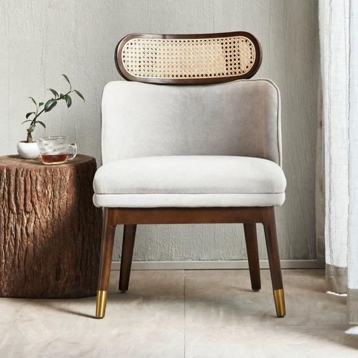 NICHOLAS Mid Century Rattan Lounge Chair