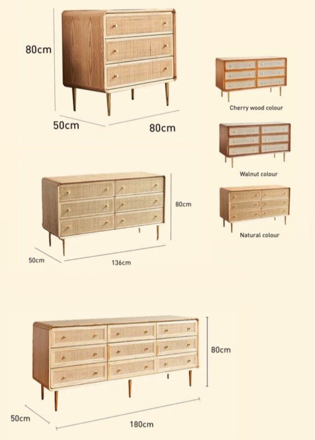 ALKINOOS Solid Wood Drawer Chest