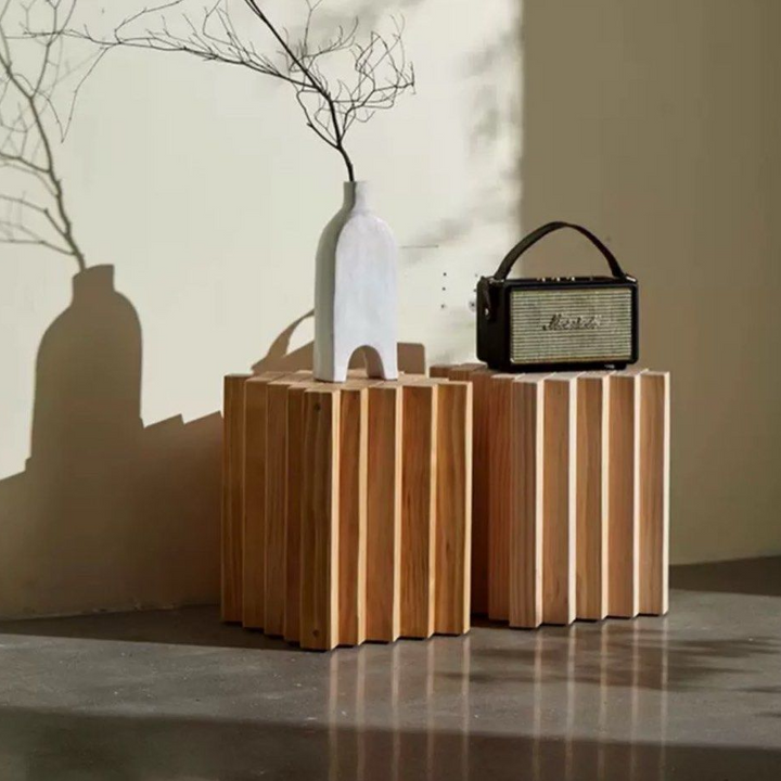 RON Modern Solid Wood Side Table