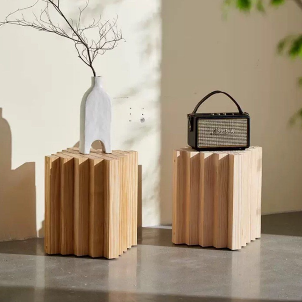 RON Modern Solid Wood Side Table
