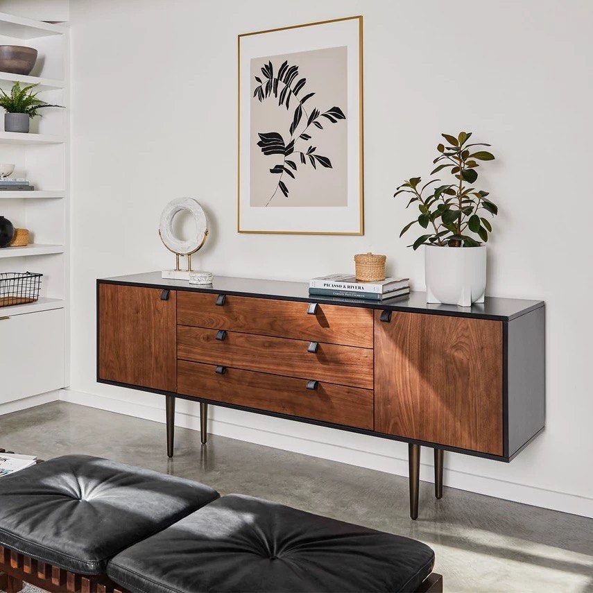 KEYIA Modern Solid Wood Sideboard