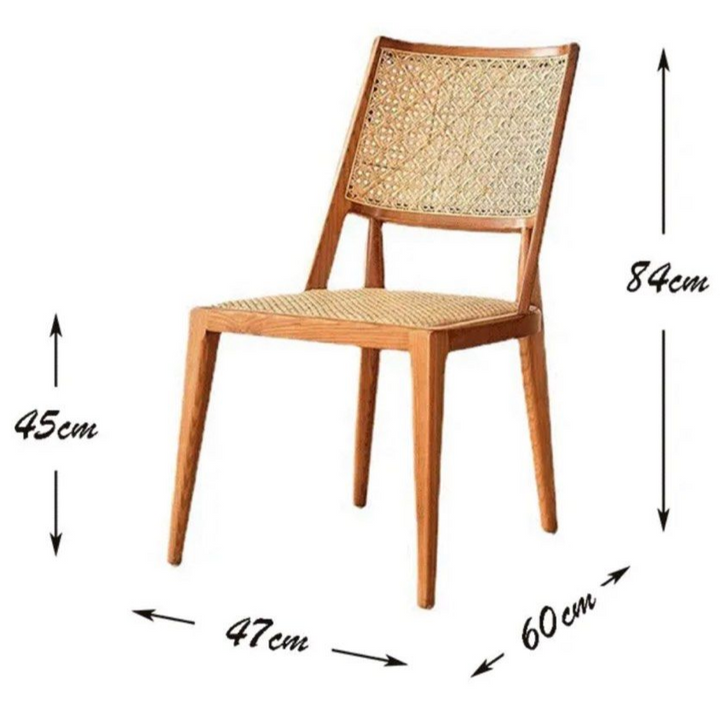 GARGAN Rustic Rattan Dining Chair