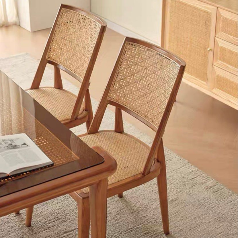 GARGAN Rustic Rattan Dining Chair