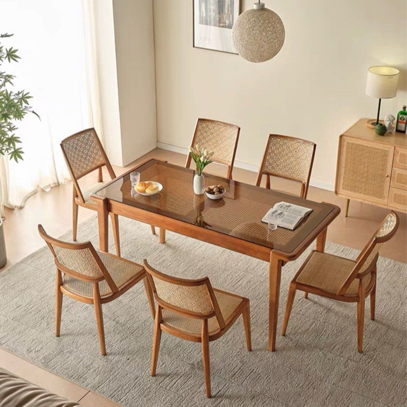 GARGAN Rustic Rattan Dining Chair