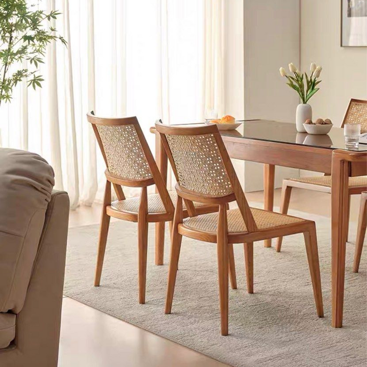 GARGAN Rustic Rattan Dining Chair