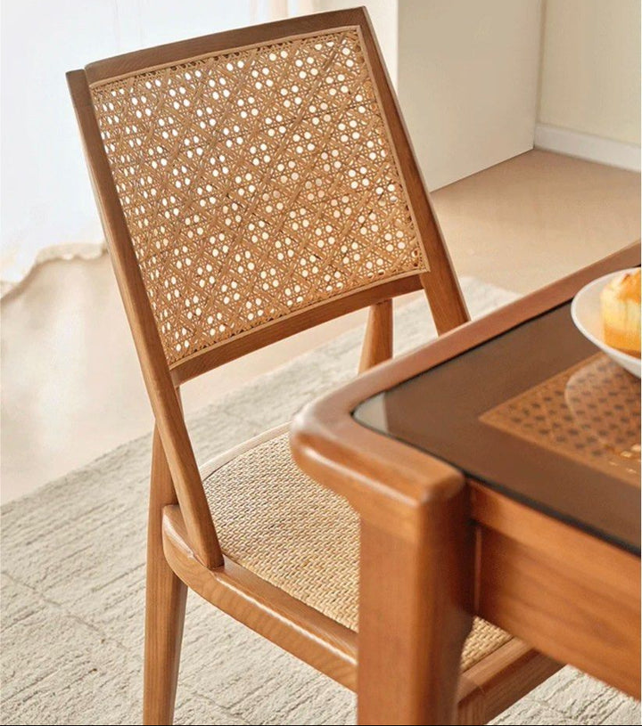 GARGAN Rustic Rattan Dining Chair